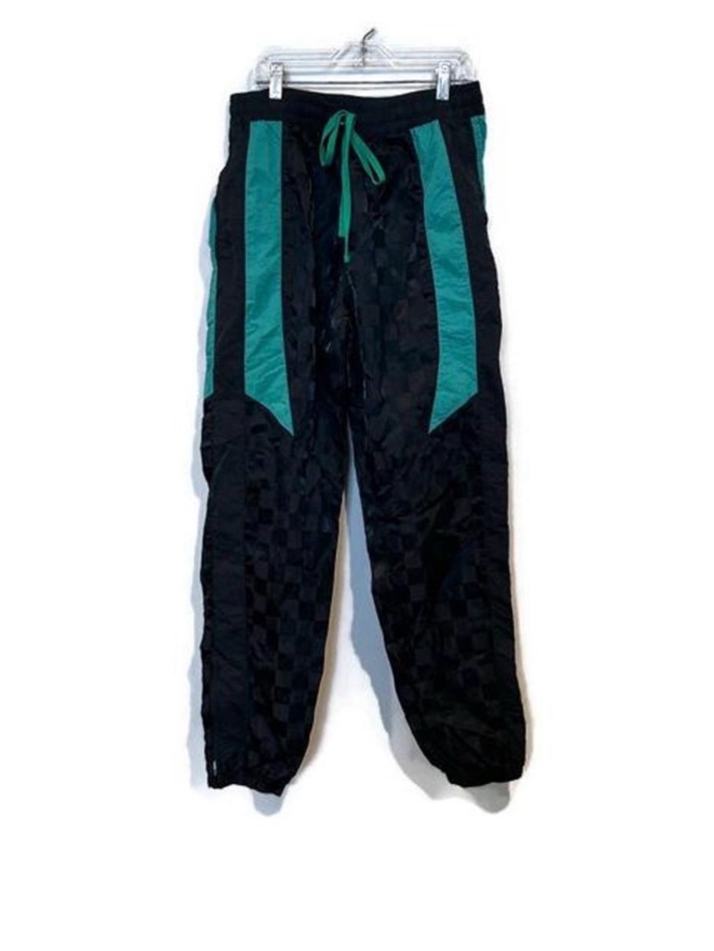 Savage X Fenty Changeover Joggers Black Green Checkered Jacquard Size Small